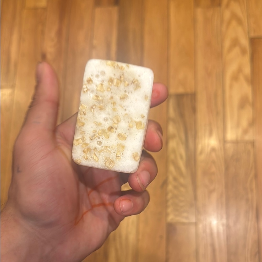 White and Gold Exfoliating Soap Bar